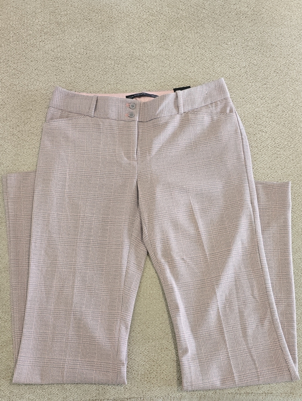 The Limited Pink Plaid Drew Fit Flare Dress Pants - Size 2
